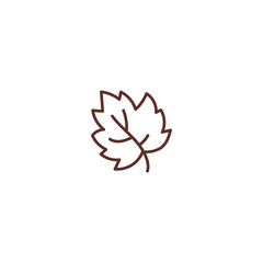 Outline Autumn Maple Leaf Icon