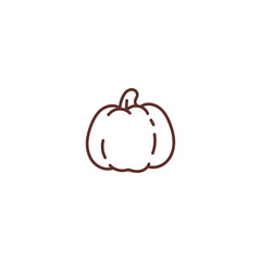 Outline Harvest Pumpkin Autumn Icon
