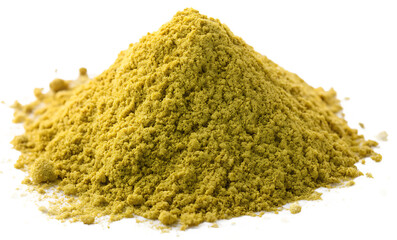  Pile of dried lemongrass powder, fine texture 