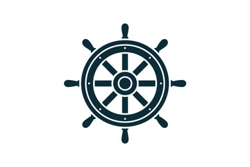 Obraz premium A nautical ship's wheel is a symbol of guidance and control.