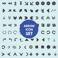 Arrow icons set. Arrow collection. Simple arrow big set. Vector illustration