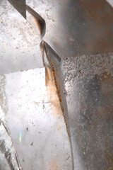 Close up of crystal shards healing quartz geological natural healing stone