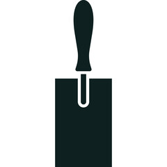 Simple Silhouette Of A Trowel Tool On A Transparent Background Representing Construction And Gardening Tasks