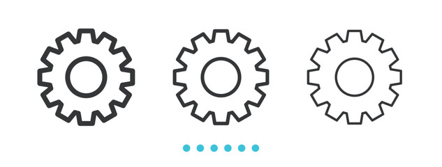 Setting gear icon. Thin line icon vector