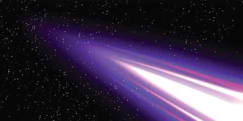 Vector colorful abstract universe backgroud with galaxies and glowing stars © HAMDI