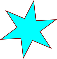 Fototapeta premium Abstract Blue Explosion Star Shape Isolated on White Transparent Background 