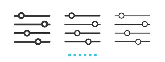 Adjustable Settings icon. Thin line icon vector