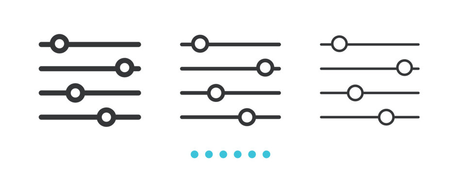 Adjustable Settings icon. Thin line icon vector
