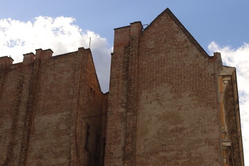 Old brick building in Budapest, Hungary