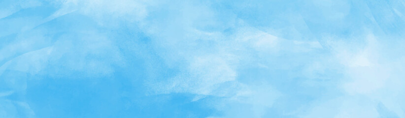 Abstract sky blue texture background. Creative design with grunge aquarelle paper textured, Blue texture vector background with sky and clouds for cover design, flyer, poster, banner.