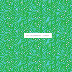 textile floral pattern and illustration, Vector seamless pattern with leaves and curls. Monochrome abstract floral background. Stylish monochrome texture.