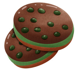 chocolate and green tea cake 