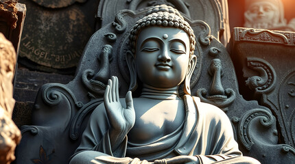 Obraz premium statue of buddha in thailand
