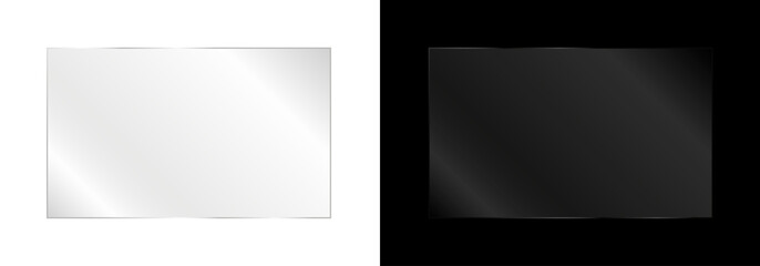 Obraz premium Acrylic glass with gloss. Plastic window with mirror effect. Transparent shine glass with reflection light