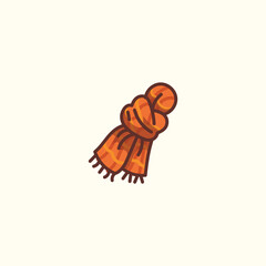 Cozy Autumn Scarf Clothing Icon