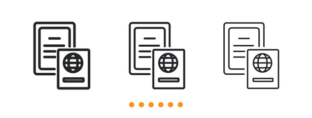 International Identity icon. Thin line icon vector