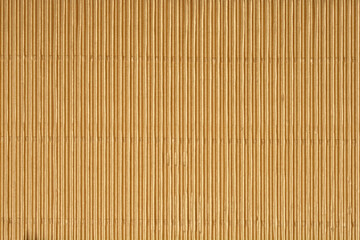 A full-frame vertical macro shot captures the repeating pattern and texture of vertical ridges on a sheet of metallic gold corrugated cardboard