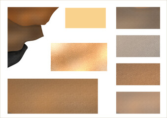 革風の素材セット・フレーム・飾り