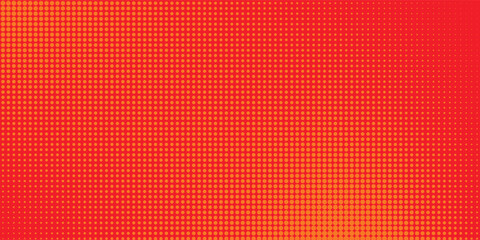 Dots halftone orange color pattern gradient texture with technology digital background. Dots pop art comics with summer background. vector ilustration