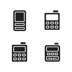 Pager Beeper Old Alert Icons Set