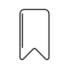 Minimalist bookmark icon, perfect for saving favorite pages or important content online. A versatile graphic for websites, applications, and digital interfaces