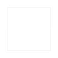 White thin line square frame element..