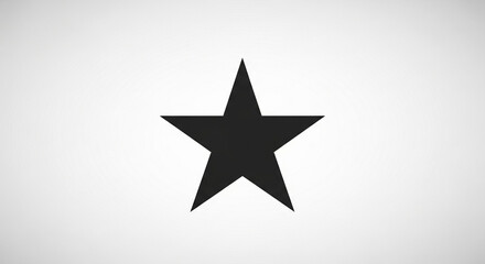Bold black star symbol on white background evokes success, achievement, and recognition, perfect for branding, awards, and design projects.