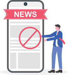 illustration of warning about low quality news
