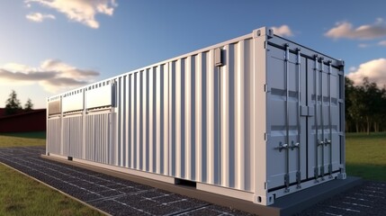 Naklejka premium Innovative energy storage solutions 3d rendered systems utilizing diverse renewable energy sources