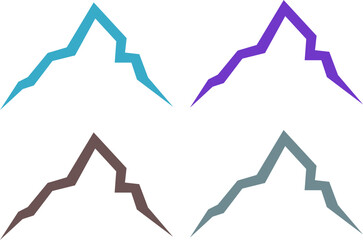 COLORFUL HILLS SIGN SYMBOL LOGO VECTOR 
