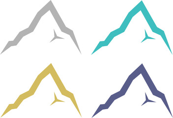 COLORFUL HILLS SIGN SYMBOL LOGO VECTOR 
