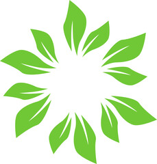 Eco Bio Leaves Product Sign Symbol Logo Vector
