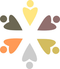 PEOPLE CONNECTED UNION TEAM TEAMWORK SIGN SYMBOL LOGO
