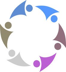 PEOPLE CONNECTED UNION TEAM TEAMWORK SIGN SYMBOL LOGO
