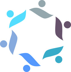 PEOPLE CONNECTED UNION TEAM TEAMWORK SIGN SYMBOL LOGO
