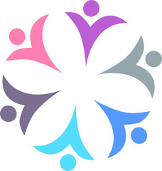 PEOPLE CONNECTED UNION TEAM TEAMWORK SIGN SYMBOL LOGO
