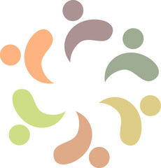 PEOPLE CONNECTED UNION TEAM TEAMWORK SIGN SYMBOL LOGO
