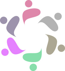 PEOPLE CONNECTED UNION TEAM TEAMWORK SIGN SYMBOL LOGO
