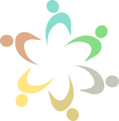 PEOPLE CONNECTED UNION TEAM TEAMWORK SIGN SYMBOL LOGO
