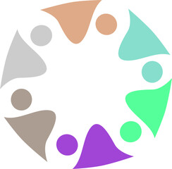 PEOPLE CONNECTED UNION TEAM TEAMWORK SIGN SYMBOL LOGO
