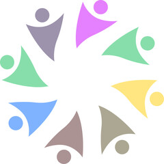 PEOPLE CONNECTED UNION TEAM TEAMWORK SIGN SYMBOL LOGO
