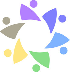 PEOPLE CONNECTED UNION TEAM TEAMWORK SIGN SYMBOL LOGO
