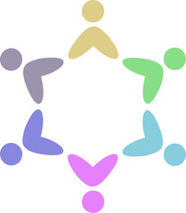 PEOPLE CONNECTED UNION TEAM TEAMWORK SIGN SYMBOL LOGO
