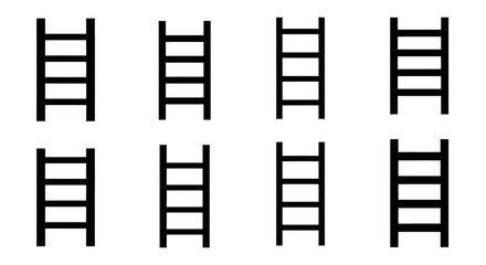 Various styles of vintage telephones illustrated as simple black and white icons