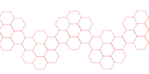 abstract geometric red texture background red hexagon 3D background texture. 3d rendering illustration. Clear pattern abstract background hexagon .Futuristic abstract banner.