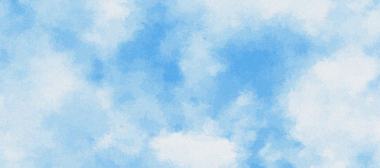 Soft Blue Watercolor Texture Background For Design, White Tones with a Subtle Noise Texture Sky, Calm Mood, And Abstract Art Soft Clouds and a Tranquil, Dreamy Sky.