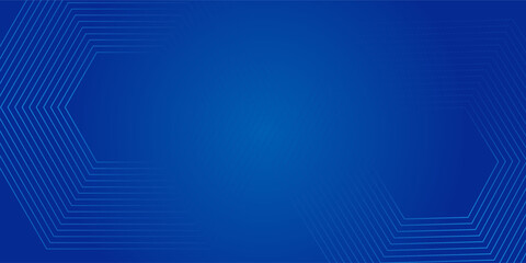 Blend Thin Line Blue White Abstract Memphis Geometric Wide Banner Design Background