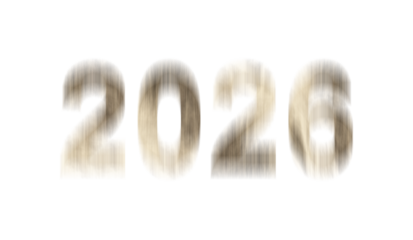 2026 new year celebration background. Golden metallic numbers with shiny pearlescent glow, soft