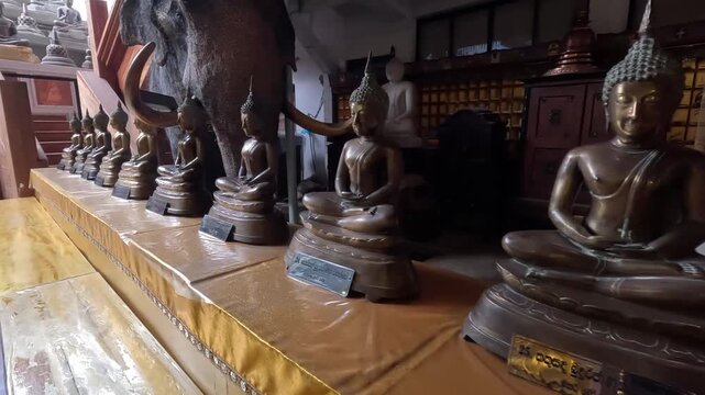 Buddha Statues at Gangarama Temple, Colombo, Sri Lanka &ndash; Religious and Cultural Landmark