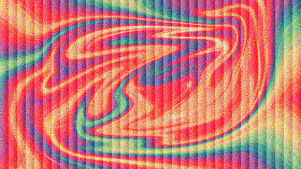 Retro Abstract Swirl with Vibrant Gradient Lines